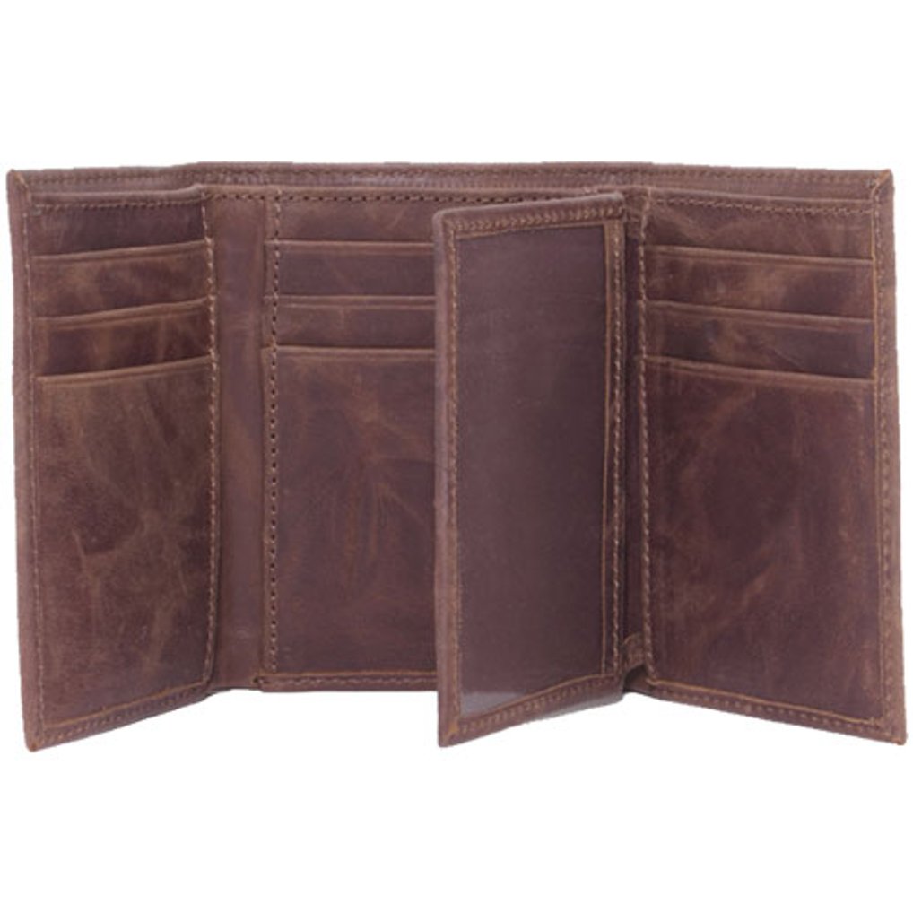 Auburn Tigers Leather Trifold Wallet with Concho
