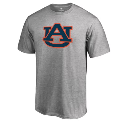 Auburn Tigers Primary Team Logo T-Shirt - Ash
