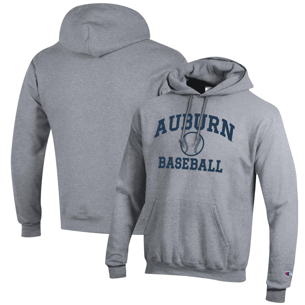 Auburn Tigers Champion Baseball Icon Pullover Hoodie - Gray