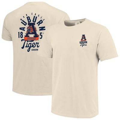 Auburn Tigers Comfort Colors Mascot Overlay T-Shirt - Cream