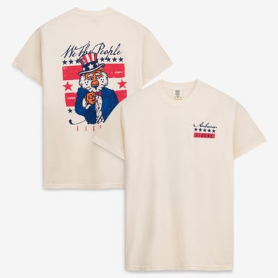  Auburn Tigers Uncle Sam Mascot T-Shirt - Cream