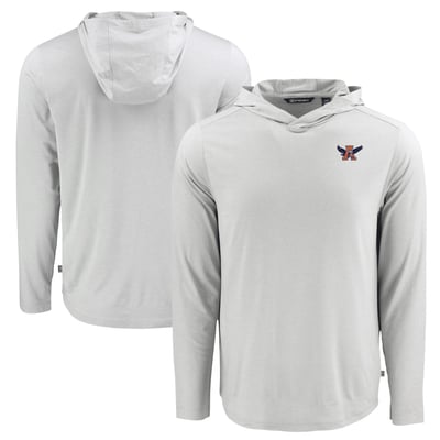 Auburn Tigers Cutter & Buck Coastline Epic Comfort Eco Recycled Long Sleeve Hoodie T-Shirt - Gray