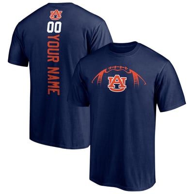 Auburn Tigers Playmaker Football Personalized Name & Number T-Shirt - Navy