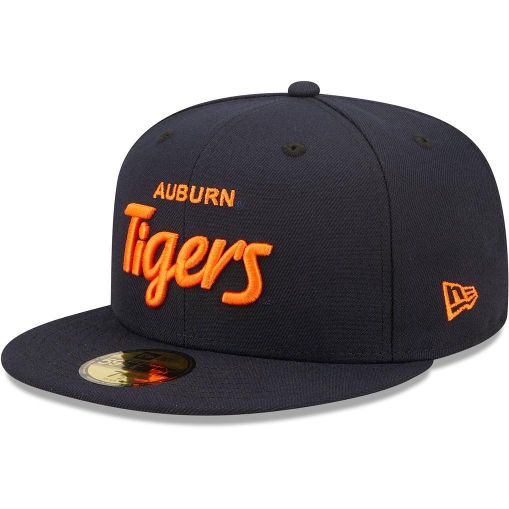 Auburn Tigers New Era Script Original 59FIFTY Fitted Hat - Navy