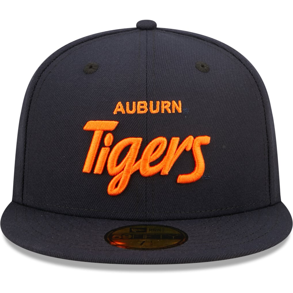 Auburn Tigers New Era Script Original 59FIFTY Fitted Hat - Navy
