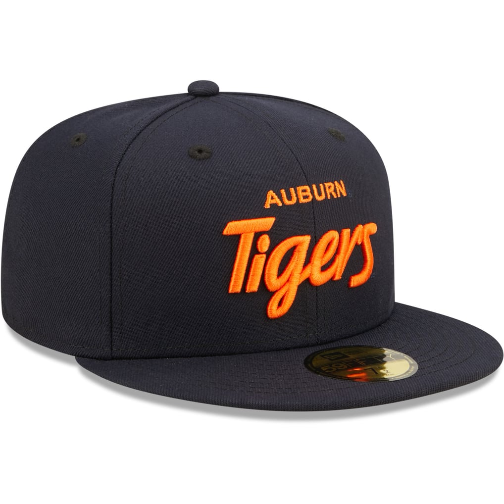Auburn Tigers New Era Script Original 59FIFTY Fitted Hat - Navy