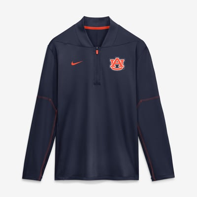 Auburn Tigers Nike Men's 2026 Sideline Midweight Half-Zip Dri-FIT Pullover - Navy
