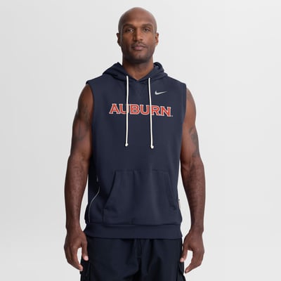  Auburn Tigers Nike 2026 Sideline Sleeveless Dri-FIT Hoodie - Navy