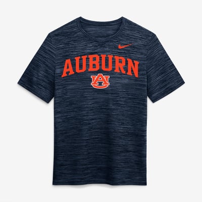  Auburn Tigers Nike Primetime Arch Logo Velocity Dri-FIT T-Shirt - Navy