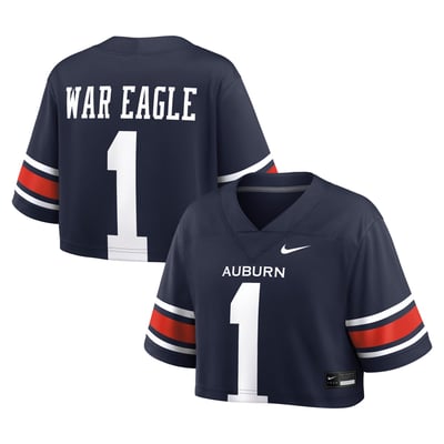 Auburn Tigers Nike Women's Game Crop Top Jersey - Navy