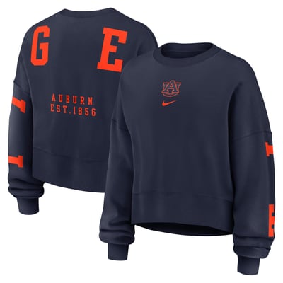 Auburn Tigers Nike Women's Oversized Phoenix Pullover Sweatshirt - Navy