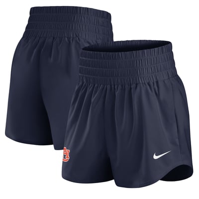 Auburn Tigers Nike Women's Performance One Dri-FIT High-Rise Shorts - Navy