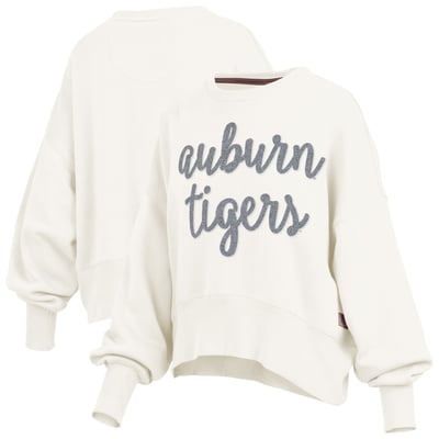 Auburn Tigers Pressbox Women's Chelsea Oversized Pullover Sweatshirt - Cream