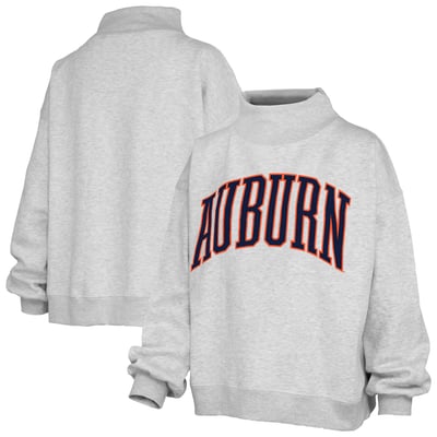 Auburn Tigers Pressbox Oversized Nelson Mock Neck Sweatshirt - Heather Gray