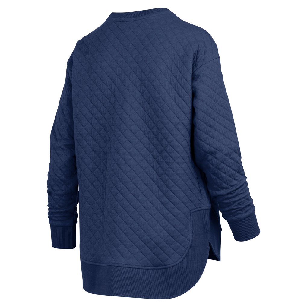 Auburn Tigers Pressbox Women's Quilted Long Sleeve Pullover Sweatshirt - Navy