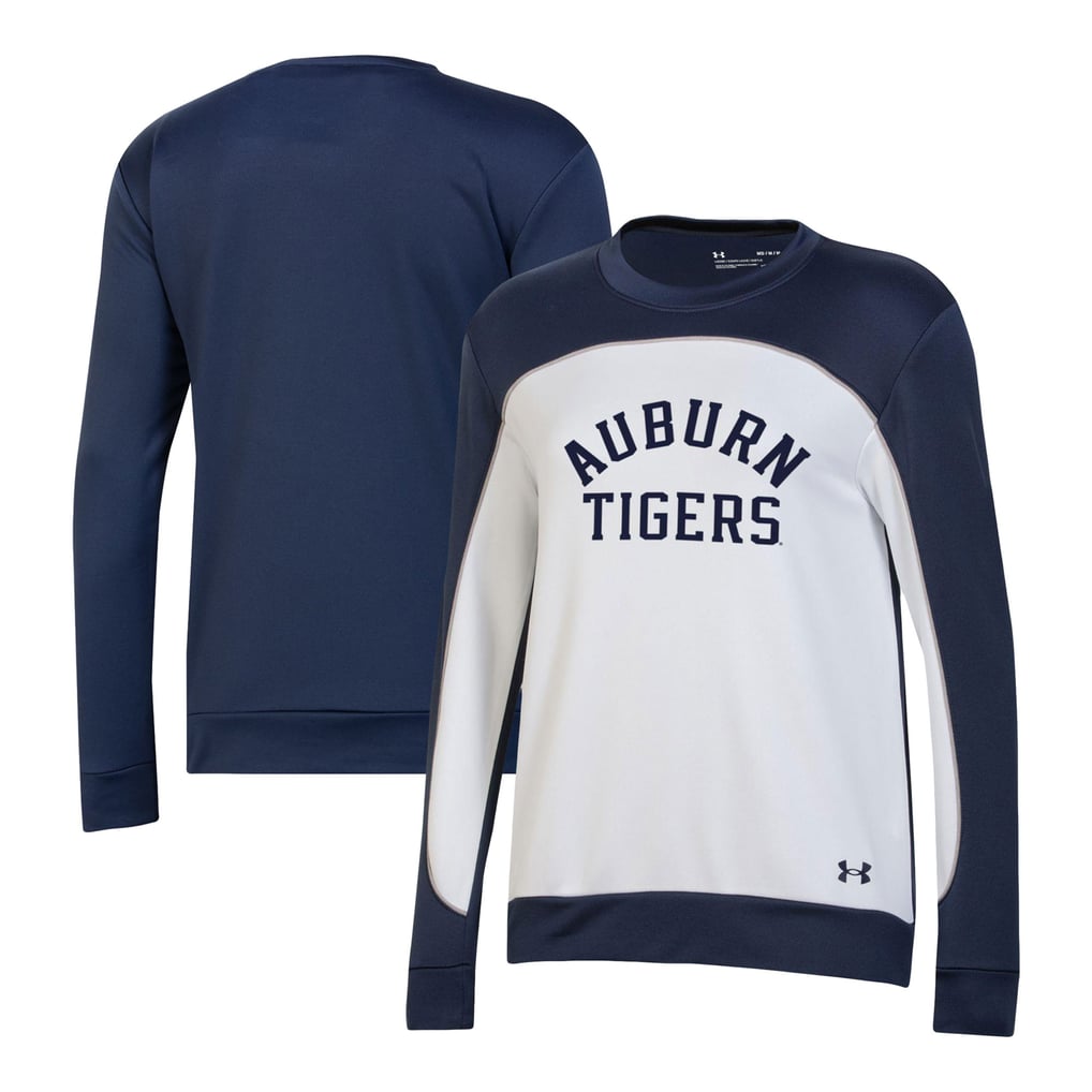 Auburn Tigers Under Armour Women's Colorblock Pullover Sweatshirt - Navy/White
