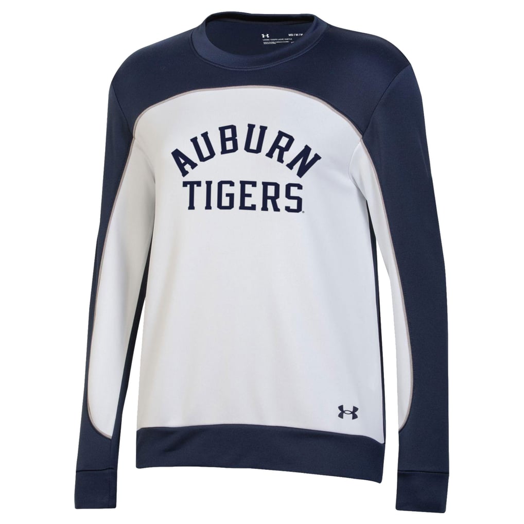 Auburn Tigers Under Armour Women's Colorblock Pullover Sweatshirt - Navy/White