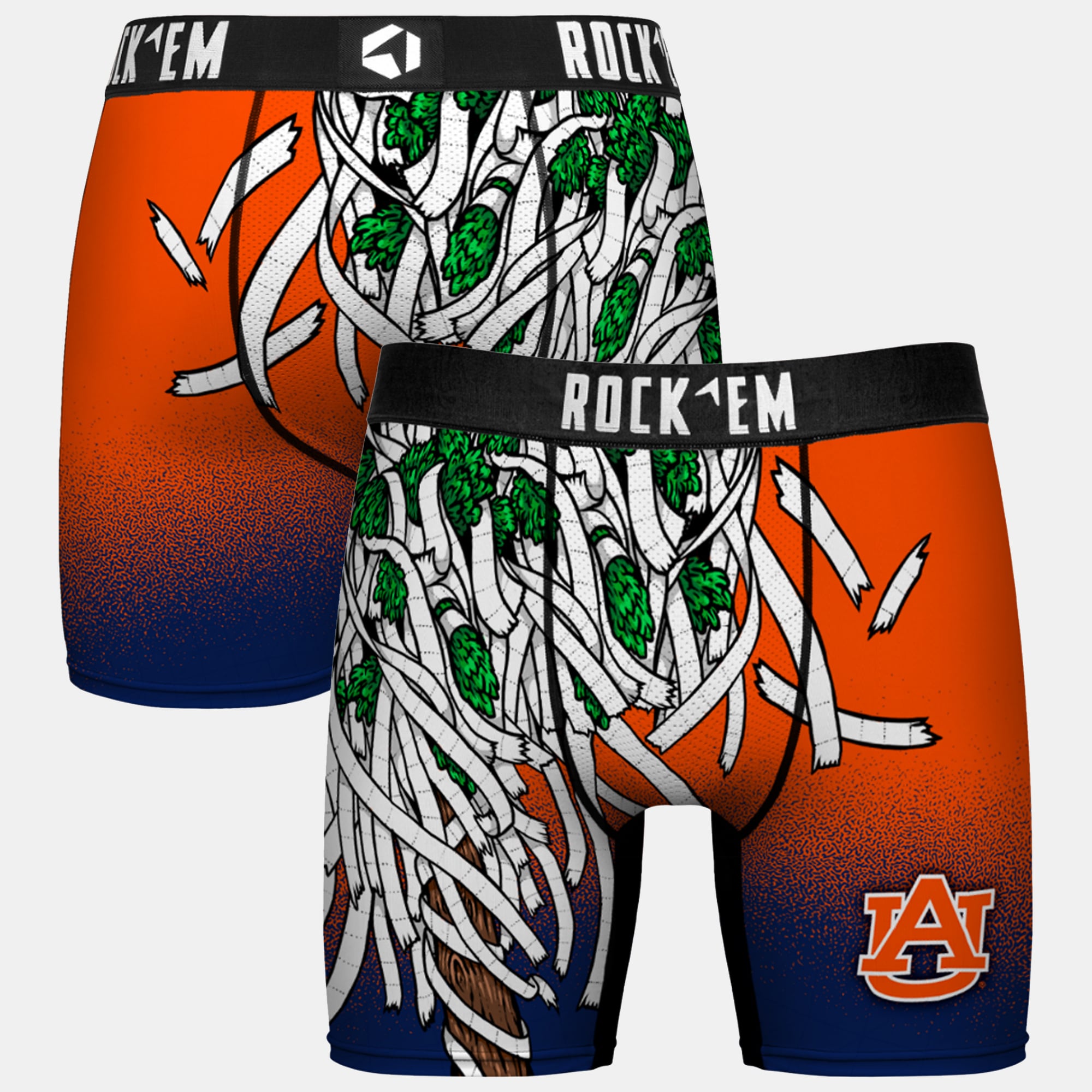 Youth Rock Em Navy Auburn Tigers Localized Boxer Briefs