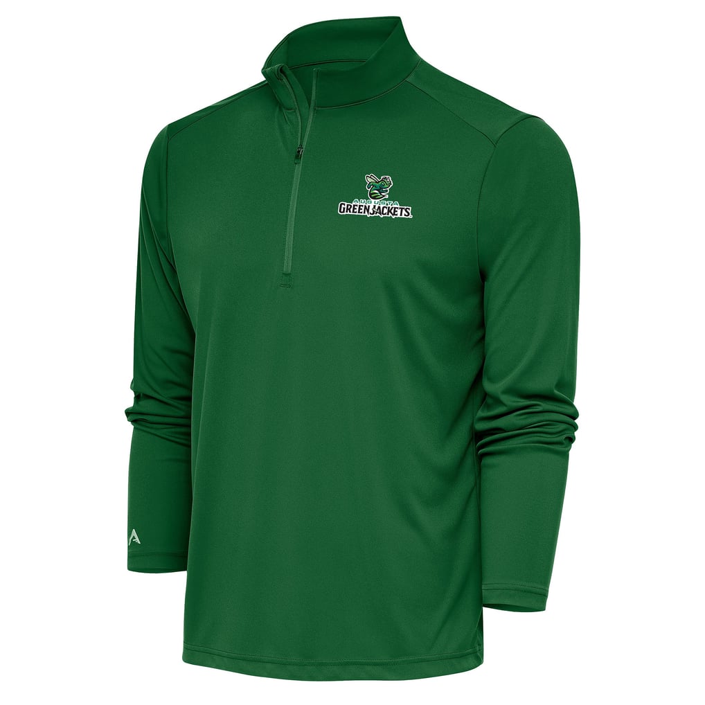  Augusta GreenJackets Antigua Tribute Quarter-Zip Pullover Top - Hunter Green