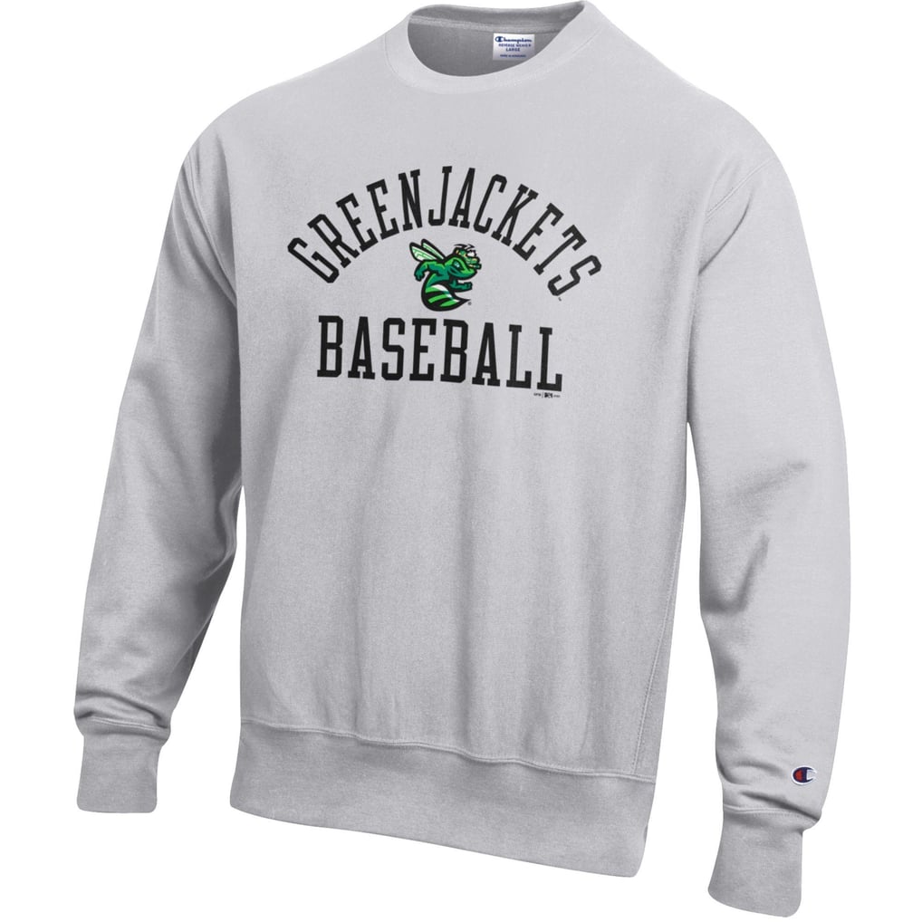 Augusta GreenJackets Champion Baseball Reverse Weave Pullover Sweatshirt - Gray