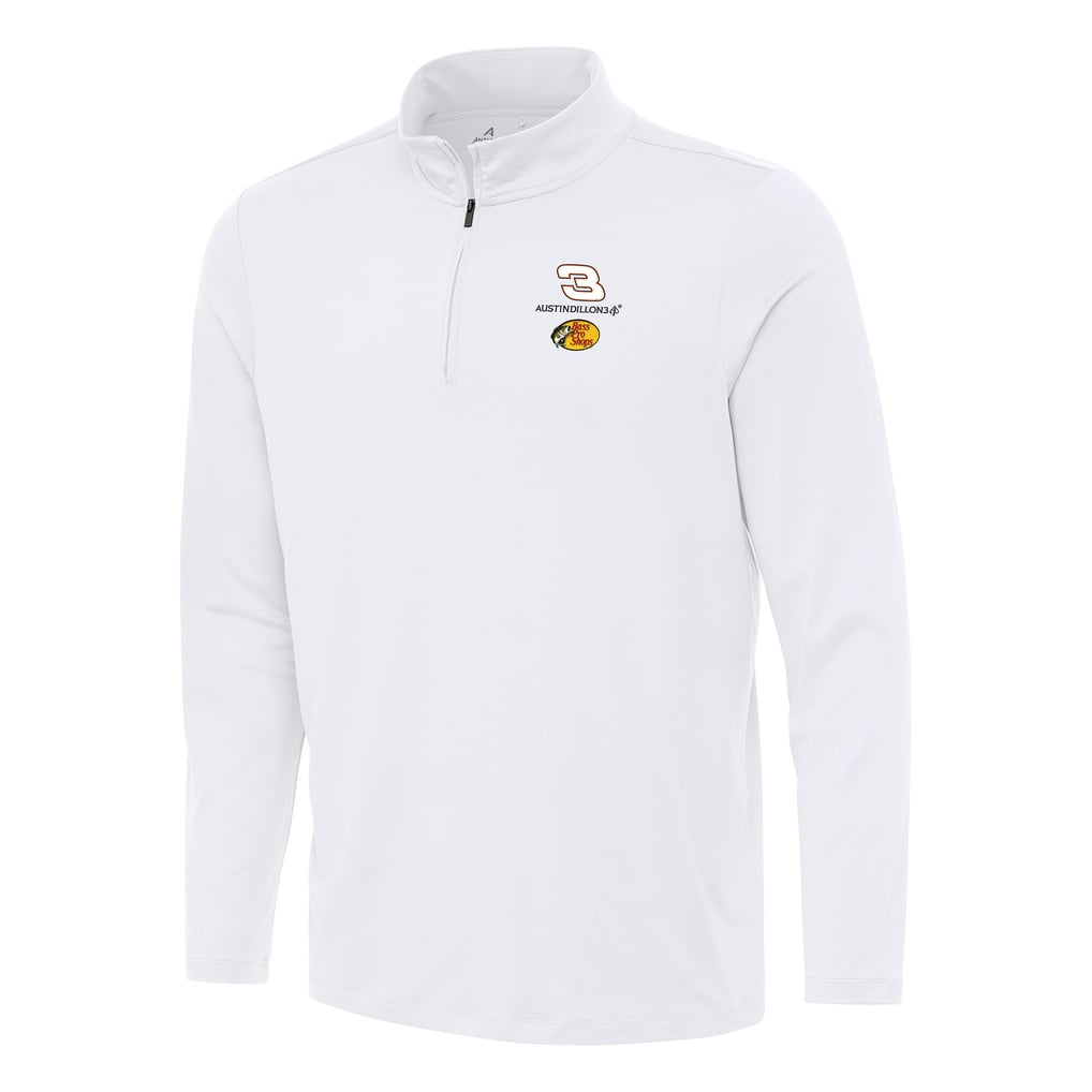Austin Dillon Antigua Reprocess Quarter-Zip Top - White