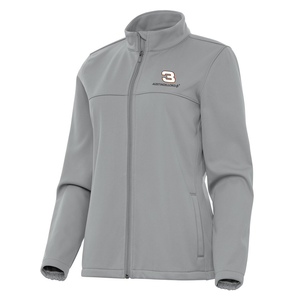  Austin Dillon Antigua Women's Links 2 Full-Zip Golf Jacket - Gray