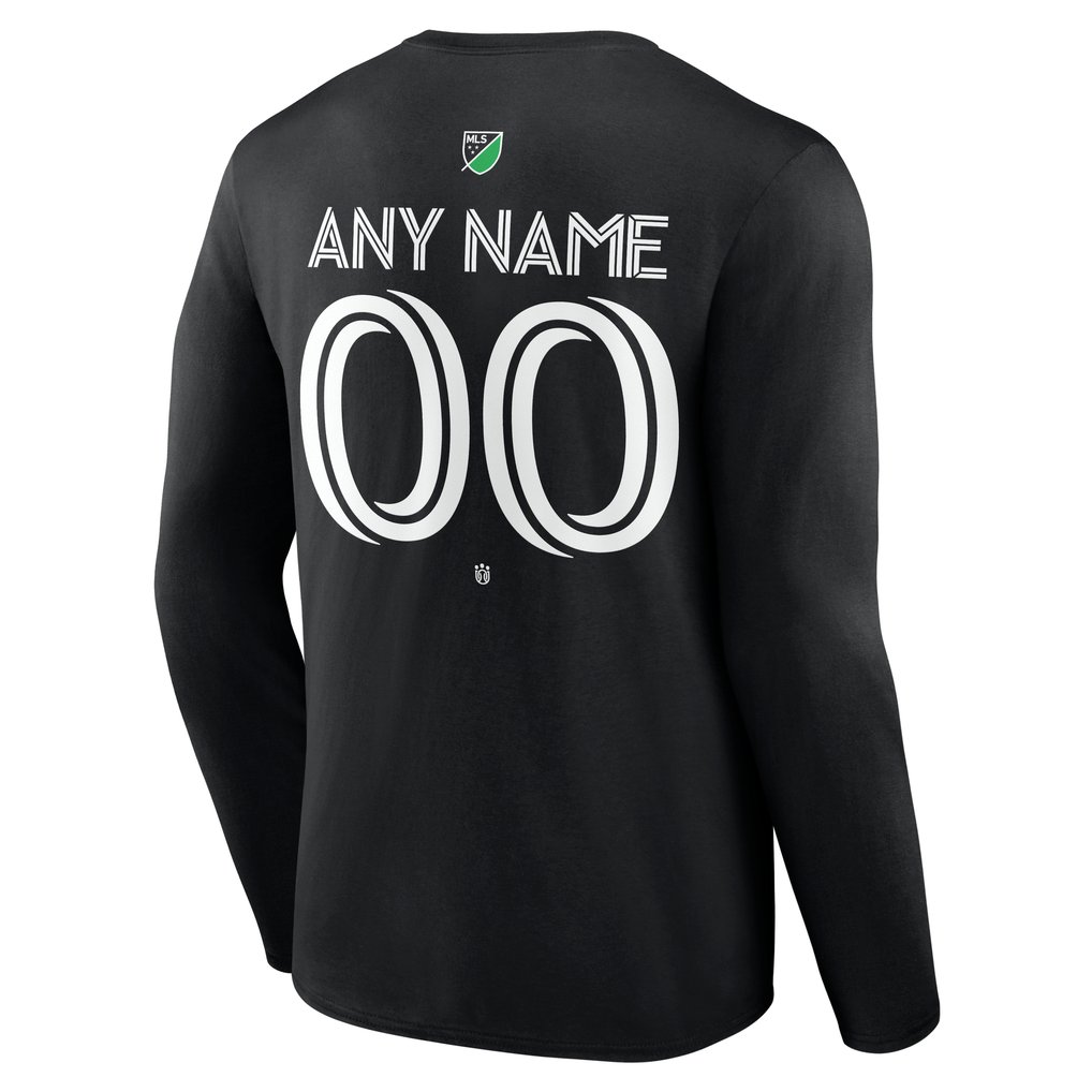 Austin FC Custom Team Authentic Long Sleeve T-Shirt - Black
