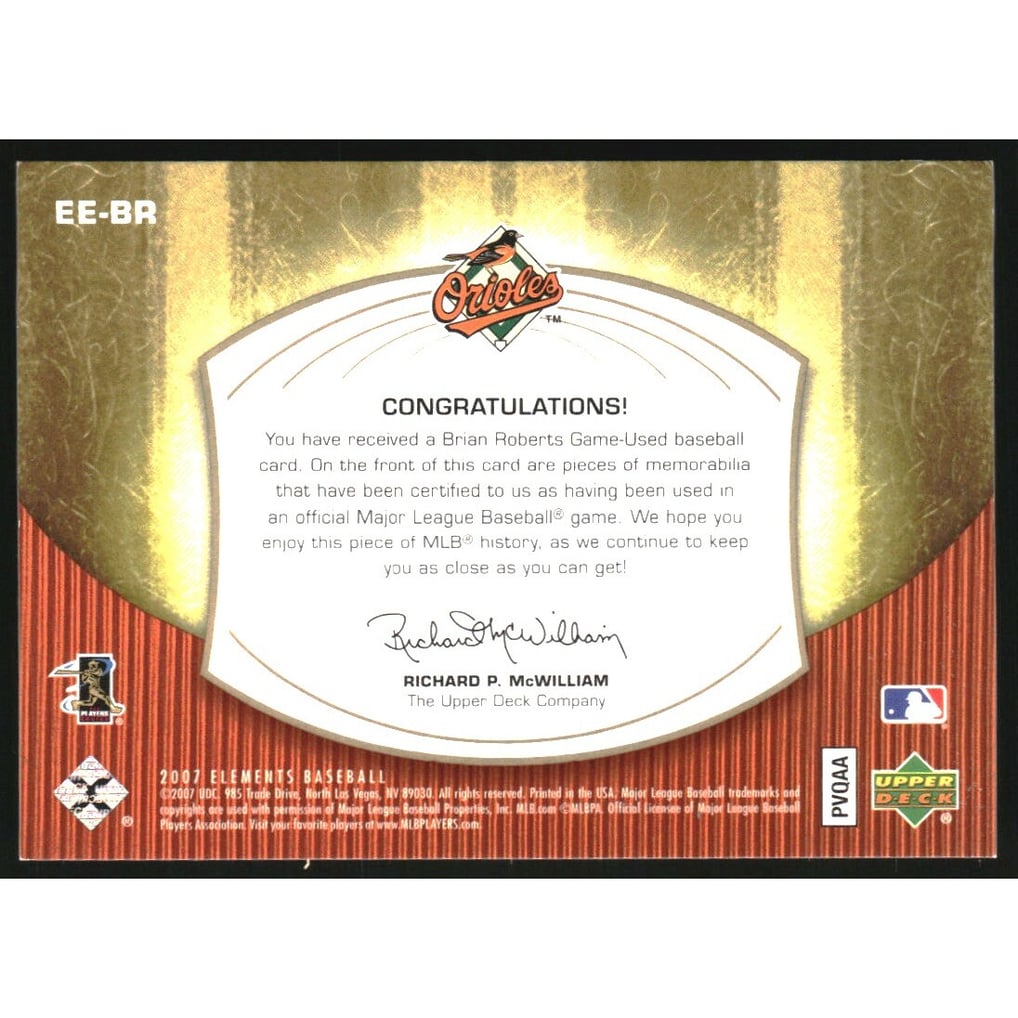 2007 Upper Deck Elements Essential Elements #BR Brian Roberts
