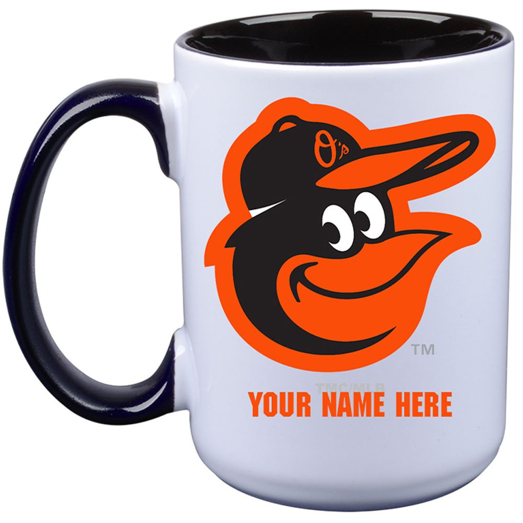 Baltimore Orioles 15oz. Personalized Ceramic Mug