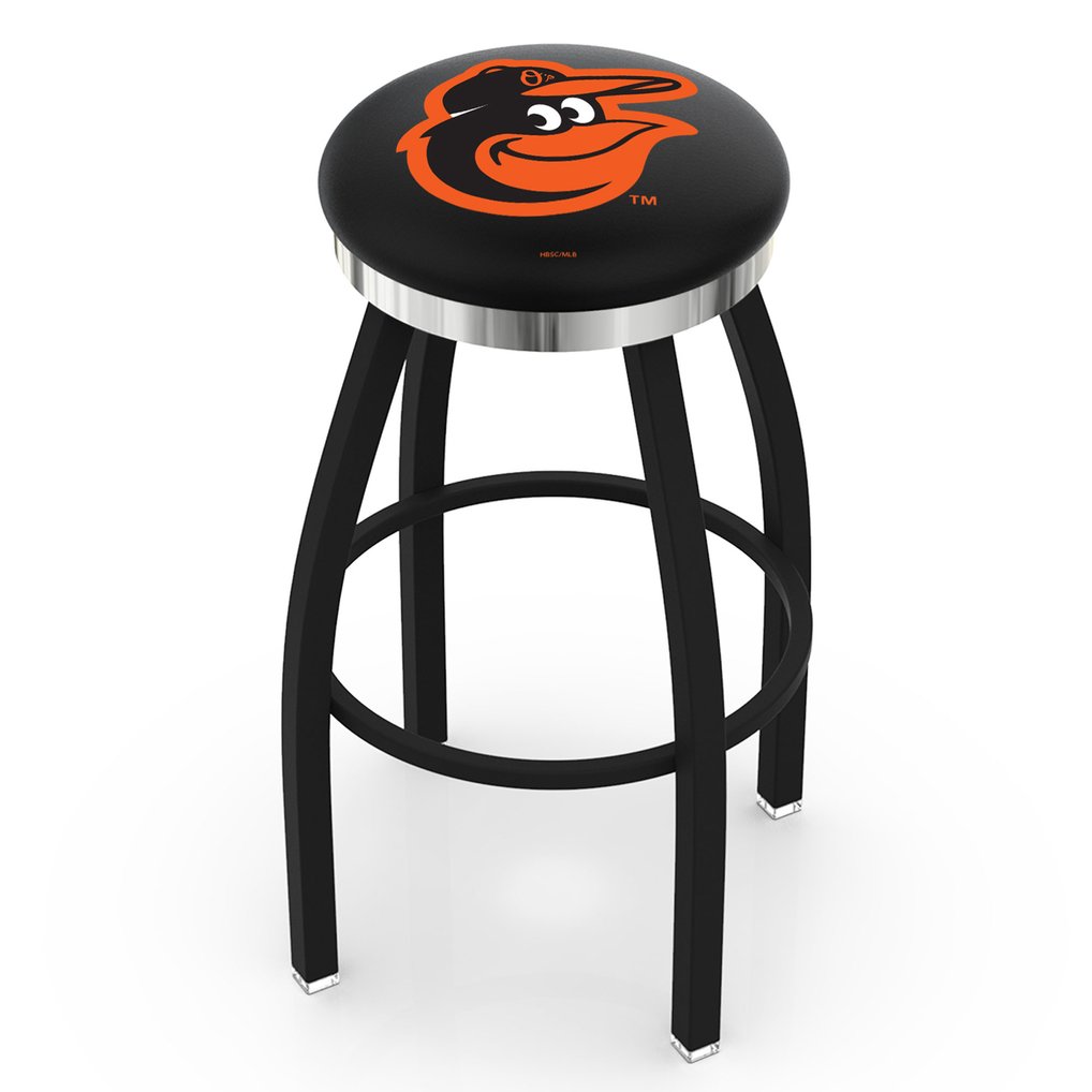 Baltimore Orioles 36" Swivel Counter Stool with Chrome Accent