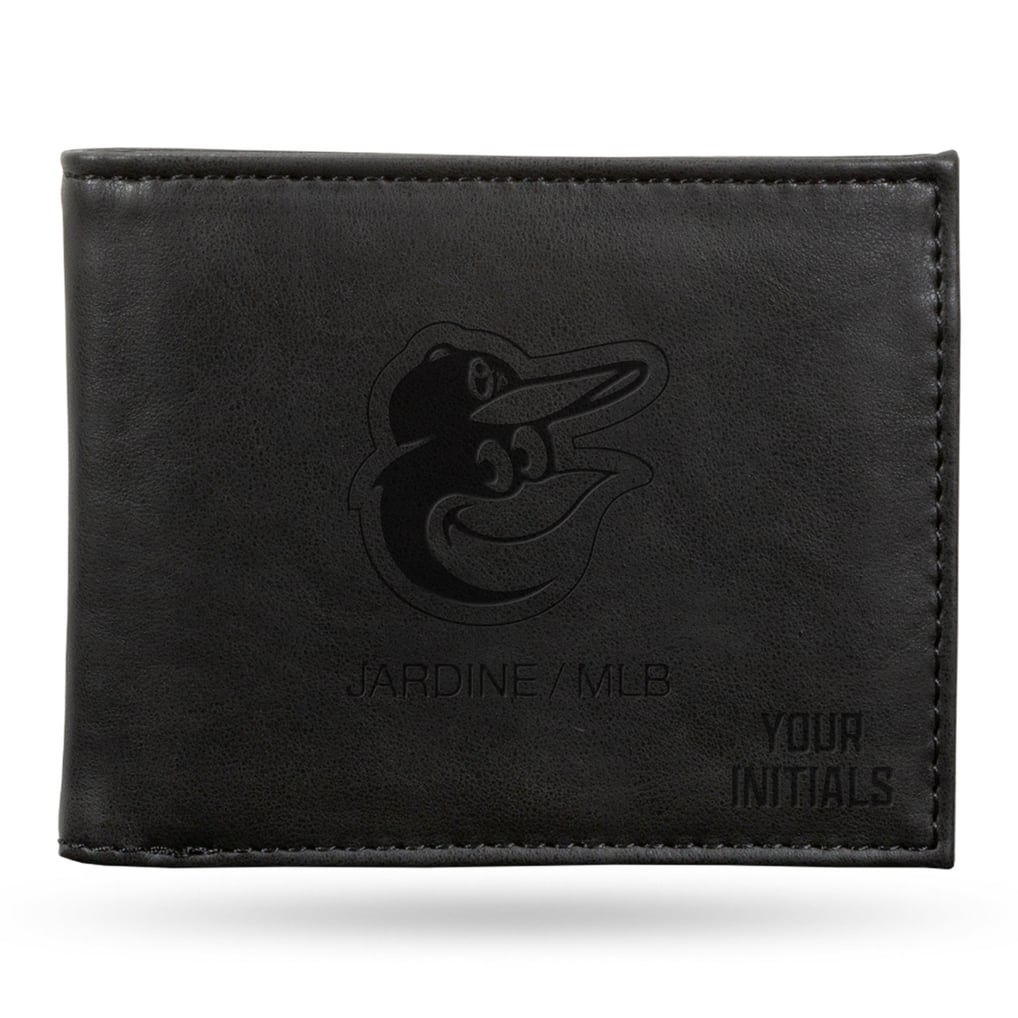 Baltimore Orioles Personalized Billfold Wallet - Black