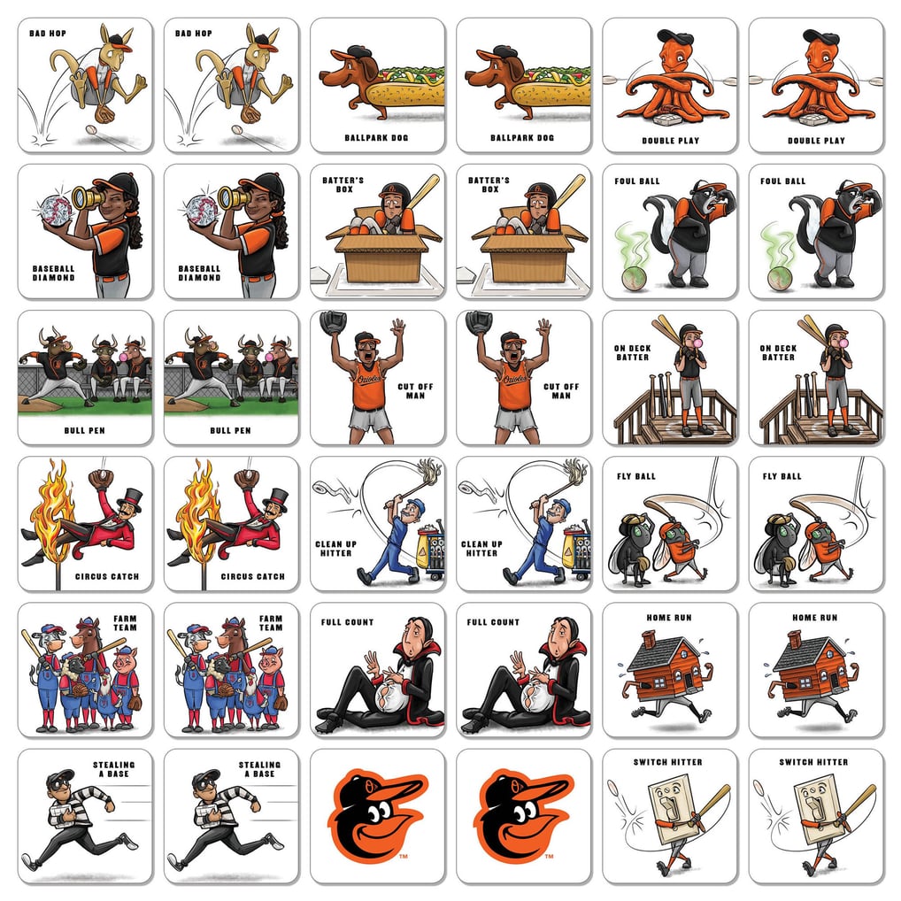 Baltimore Orioles IDNA Licensed Memory Match Game