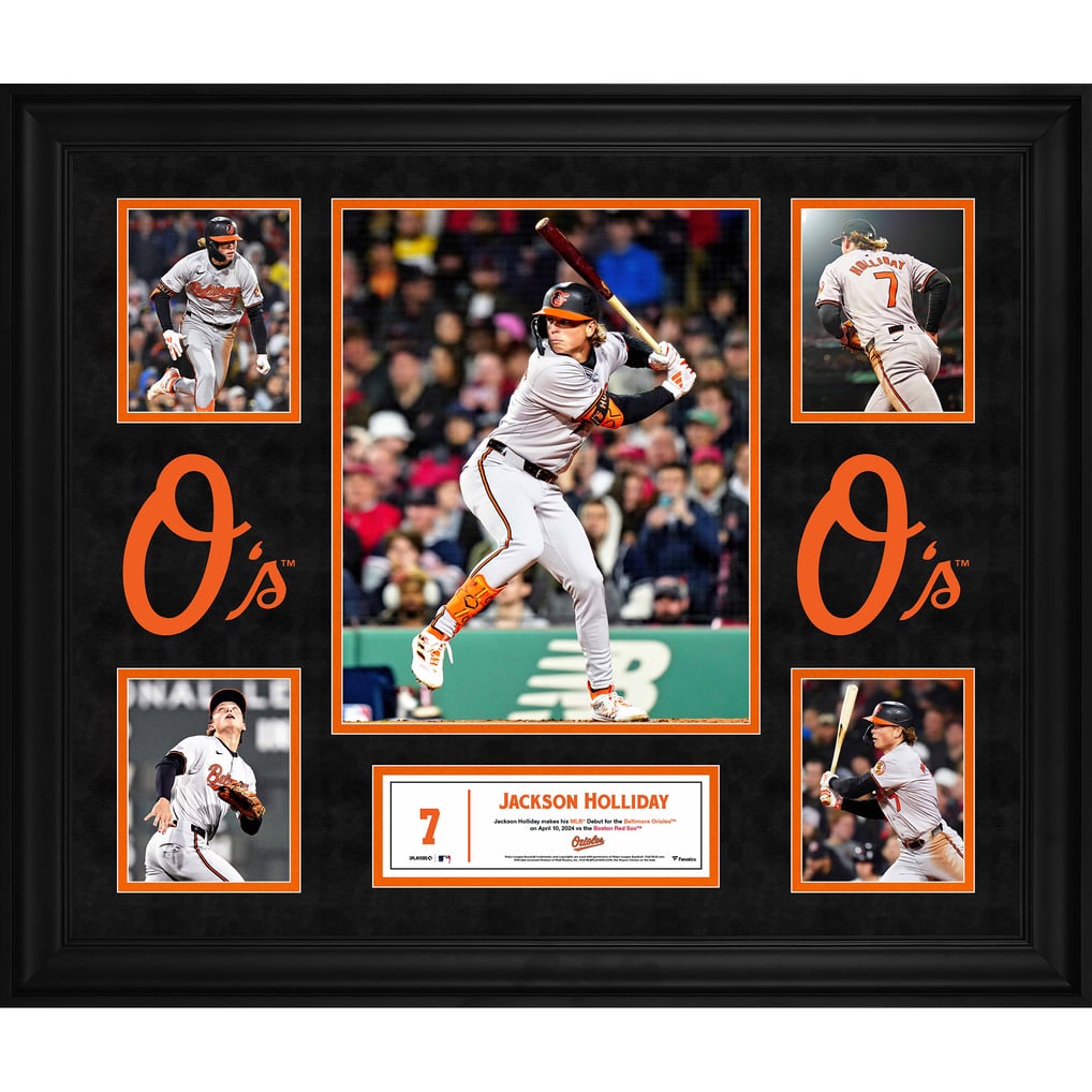 Jackson Holliday Baltimore Orioles Fanatics Authentic Framed 2024 Debut 5-Photo Collage