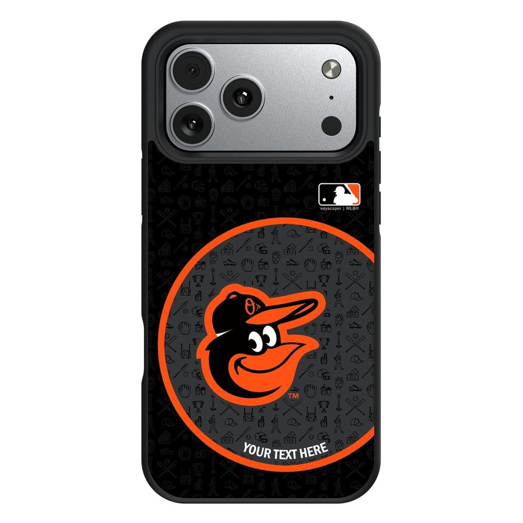 Baltimore Orioles Keyscaper Personalized Bump Case with 8.2ft Drop Protection