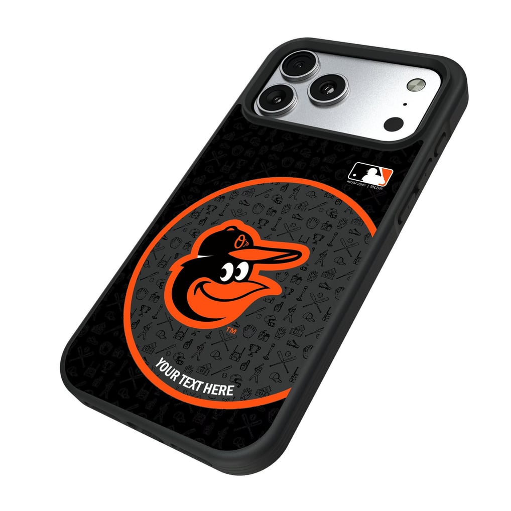 Baltimore Orioles Keyscaper Personalized Bump Case with 8.2ft Drop Protection