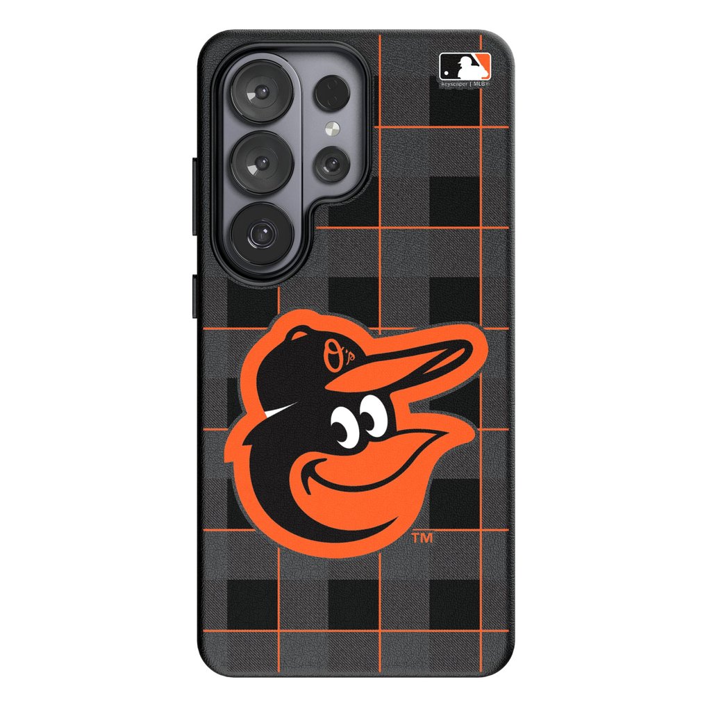 Baltimore Orioles Keyscaper Plaid Galaxy Magnetic Bump Case