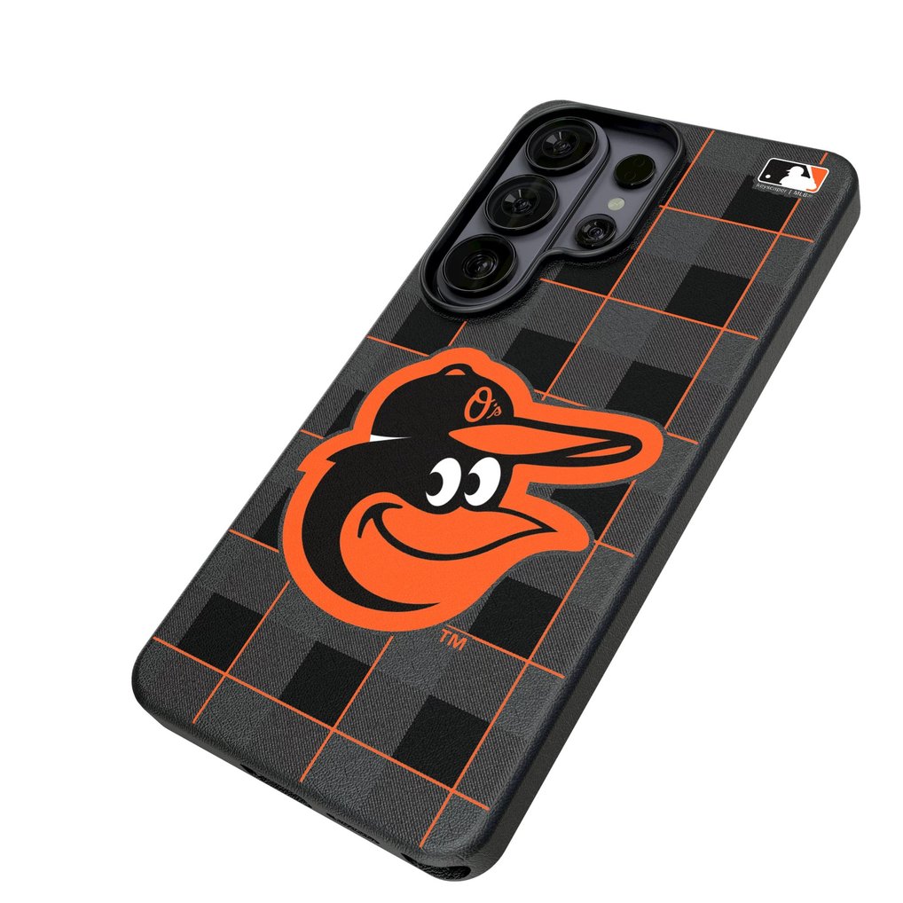 Baltimore Orioles Keyscaper Plaid Galaxy Magnetic Bump Case