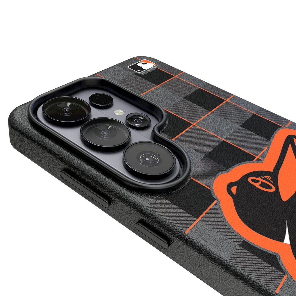 Baltimore Orioles Keyscaper Plaid Galaxy Magnetic Bump Case