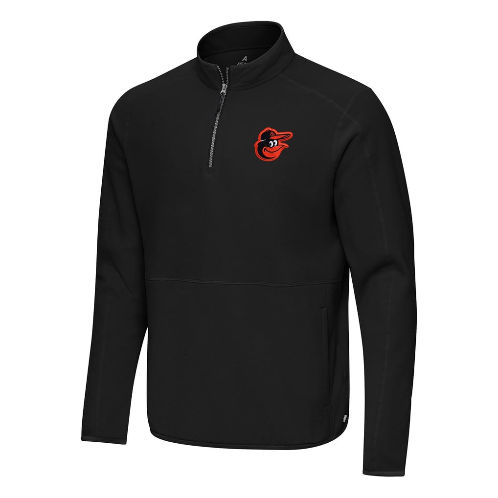 Baltimore Orioles Antigua Step Up Quarter-Zip Pullover - Black