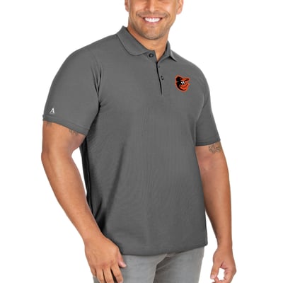 Baltimore Orioles Antigua Big & Tall Legacy Pique Polo - Gray