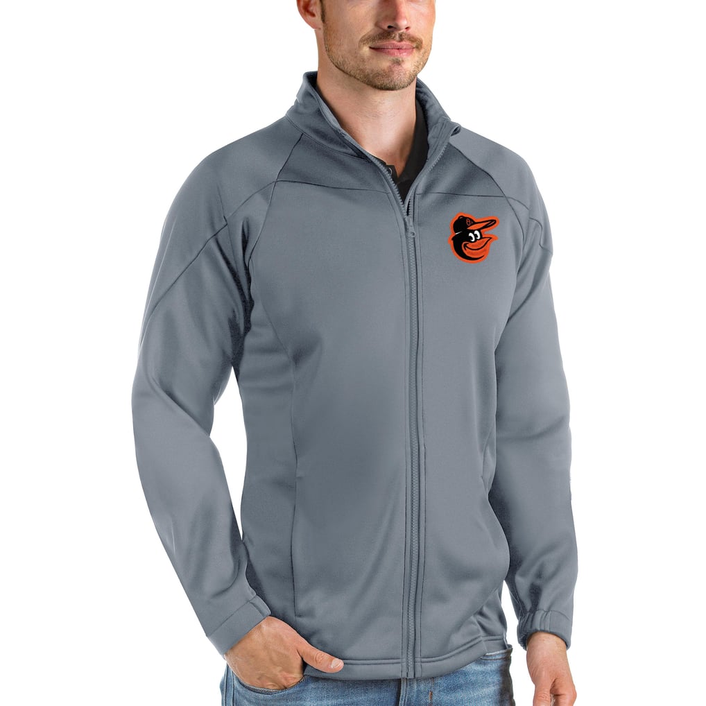 Baltimore Orioles Antigua Links Full-Zip Golf Jacket - Gray