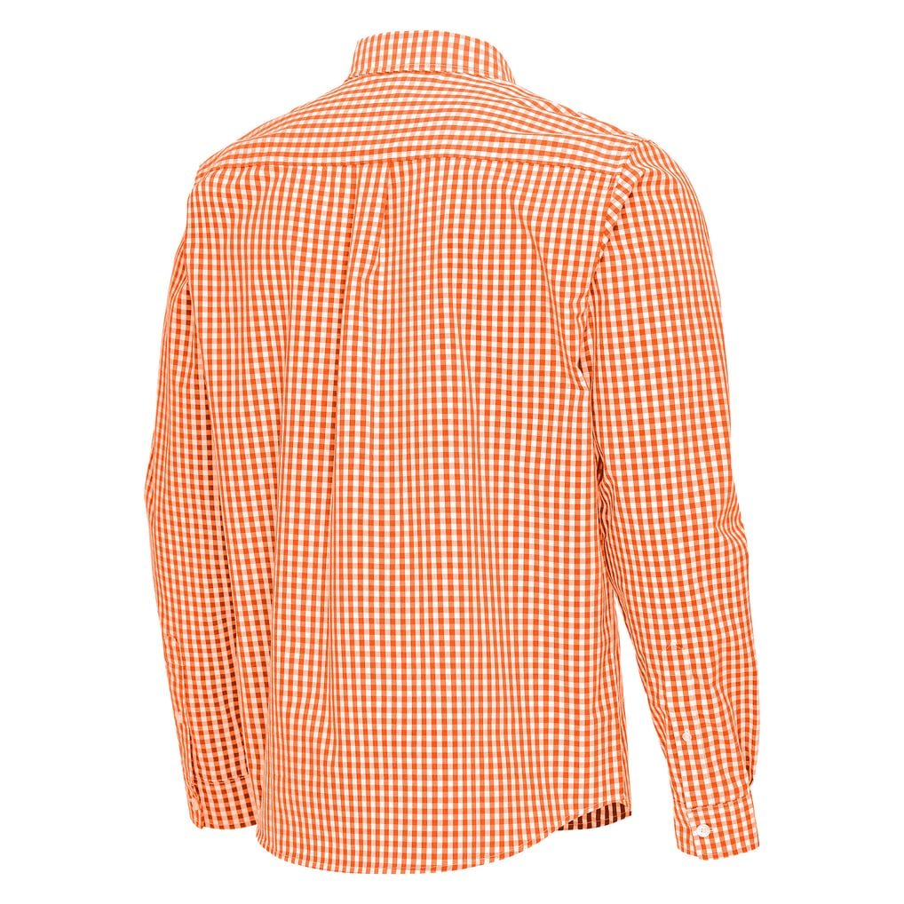 Baltimore Orioles Antigua Ellis Woven Tri-Blend Button-Down Shirt - Orange
