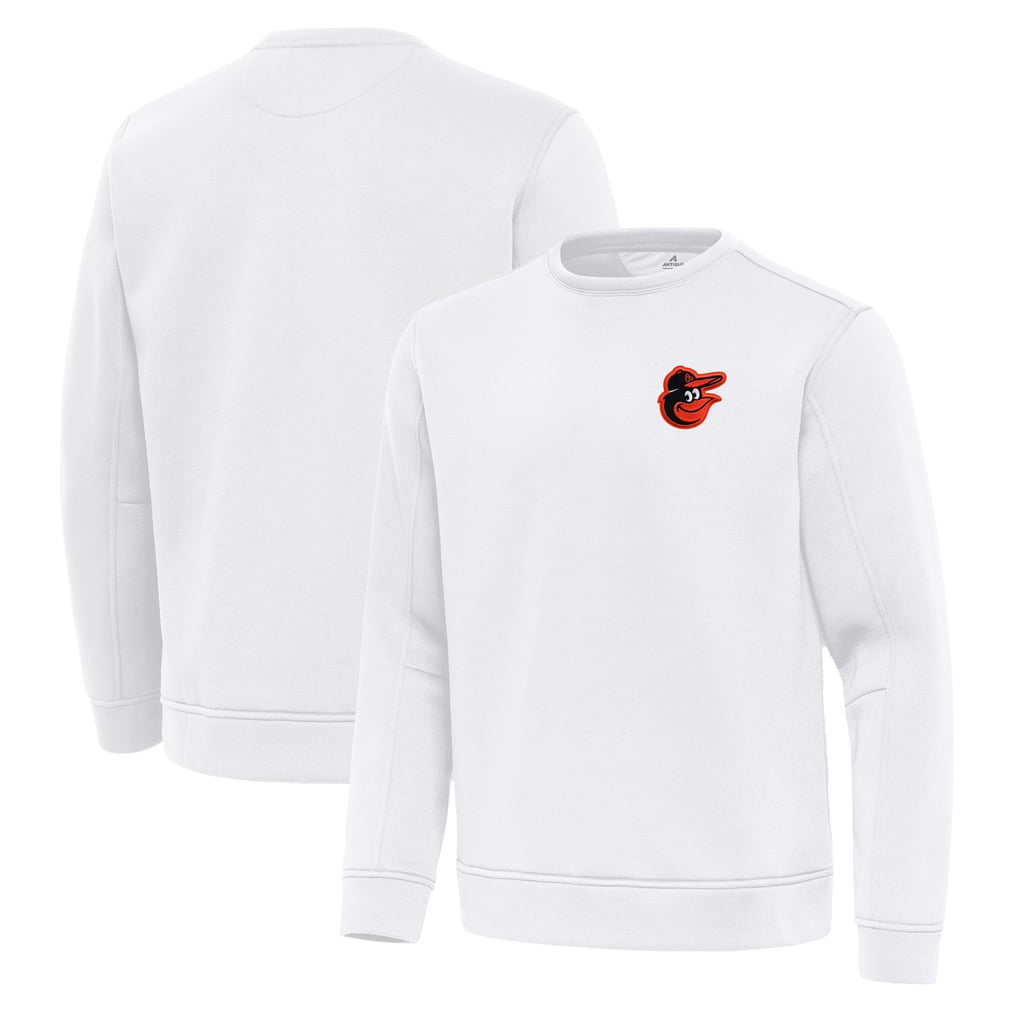 Baltimore Orioles Antigua Relevant Lightweight Pullover Sweatshirt - White