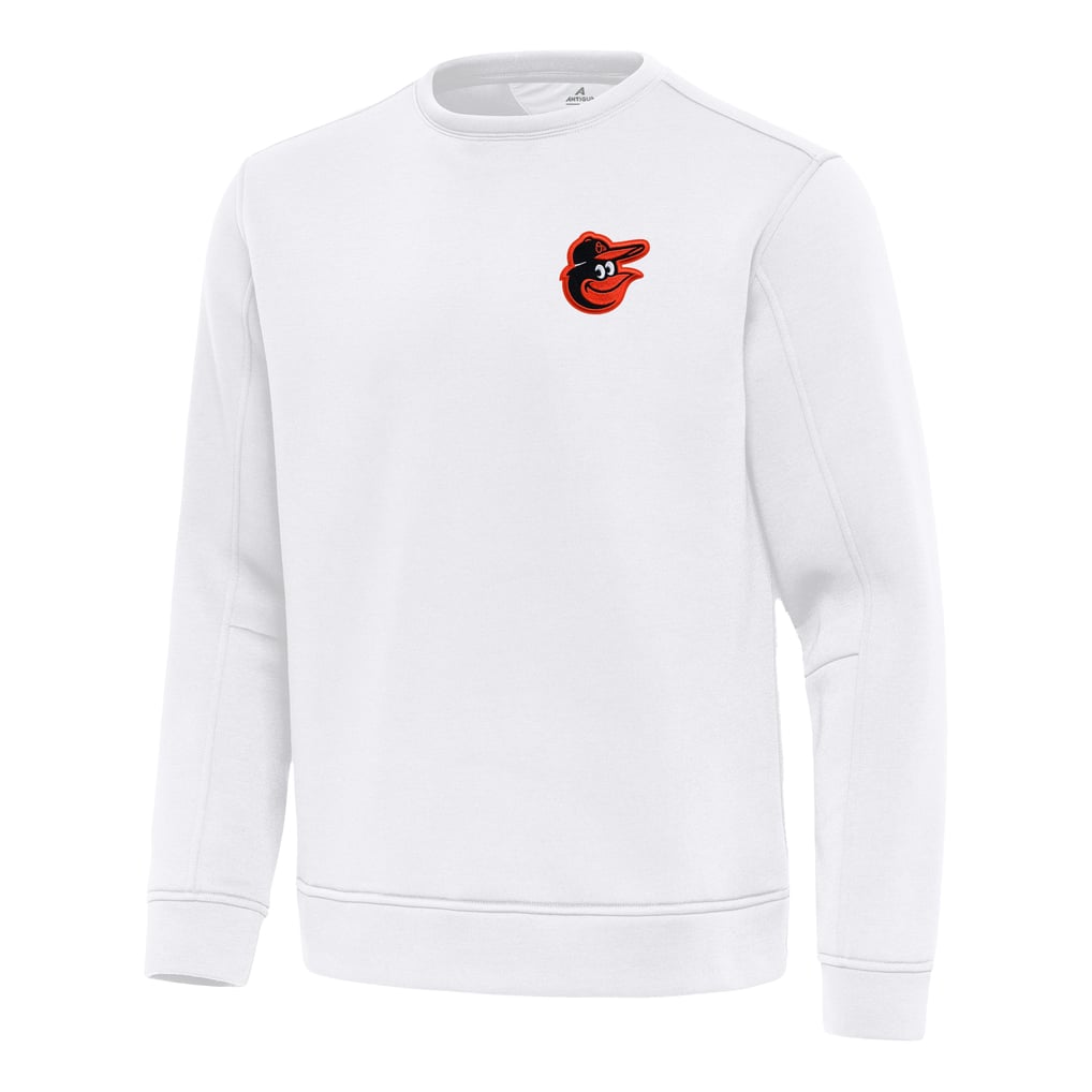 Baltimore Orioles Antigua Relevant Lightweight Pullover Sweatshirt - White