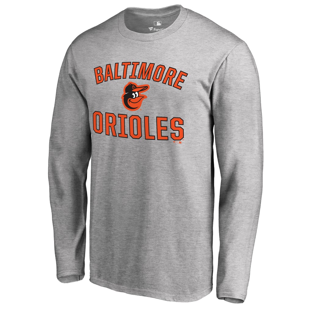 Baltimore Orioles Victory Arch Long Sleeve T-Shirt - Ash