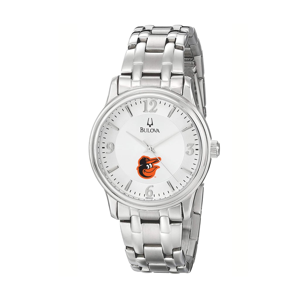 Baltimore Orioles Bulova Stainless Steel Watch - Silver