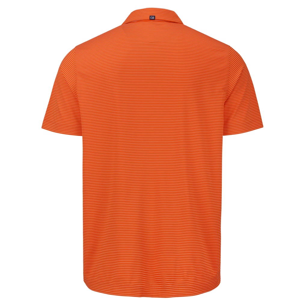 Baltimore Orioles Cutter & Buck Forge Eco Fine Line Stripe Polo - Orange