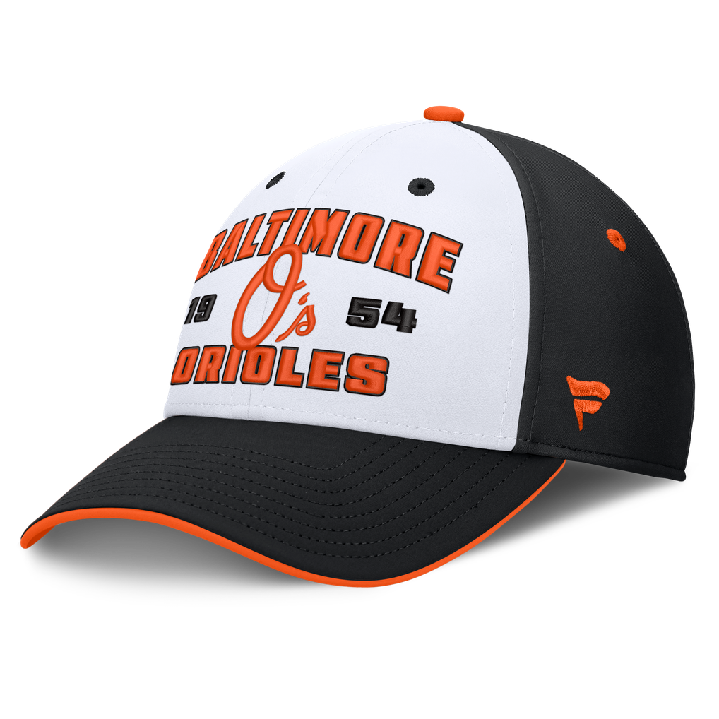 Baltimore Orioles Fanatics Jammed Structured Flex Hat - Black/White