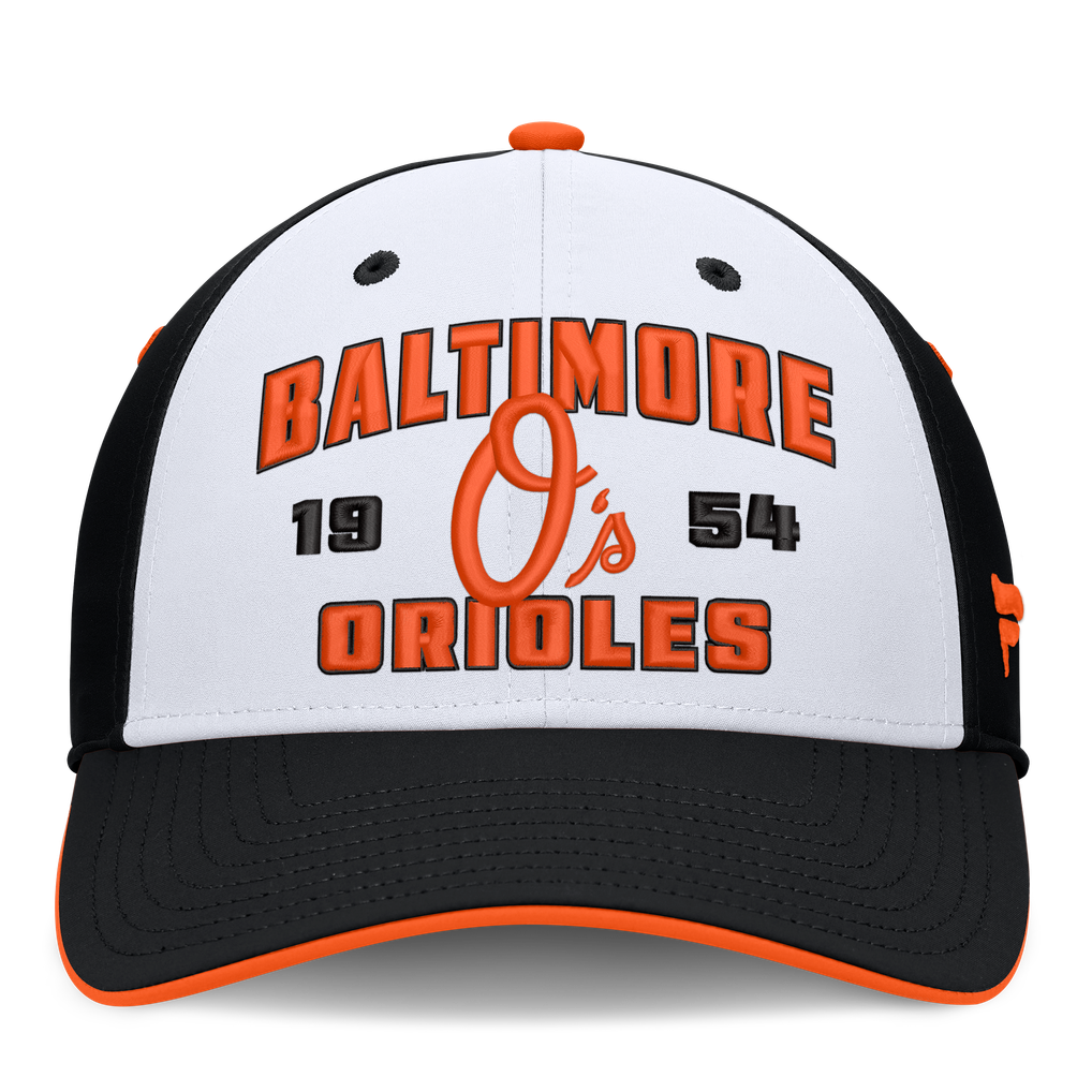 Baltimore Orioles Fanatics Jammed Structured Flex Hat - Black/White