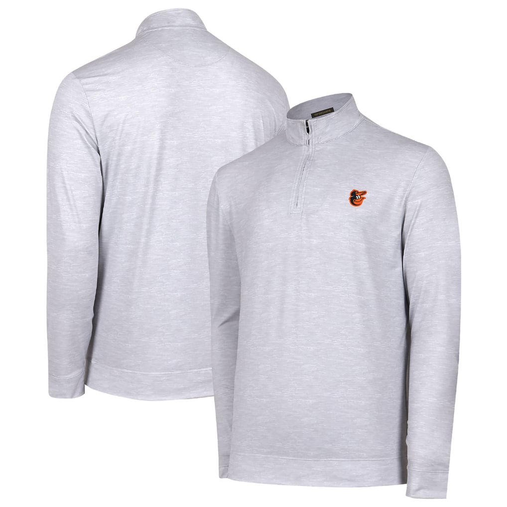 Baltimore Orioles Sublime Tri-Blend Quarter-Zip Jacket - Gray
